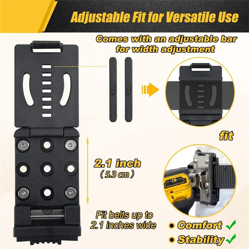 

GTBL Cordless Drill Belt Clip Holder Impact Drill Holder Clip For Drills Impacts Driver & Nailers