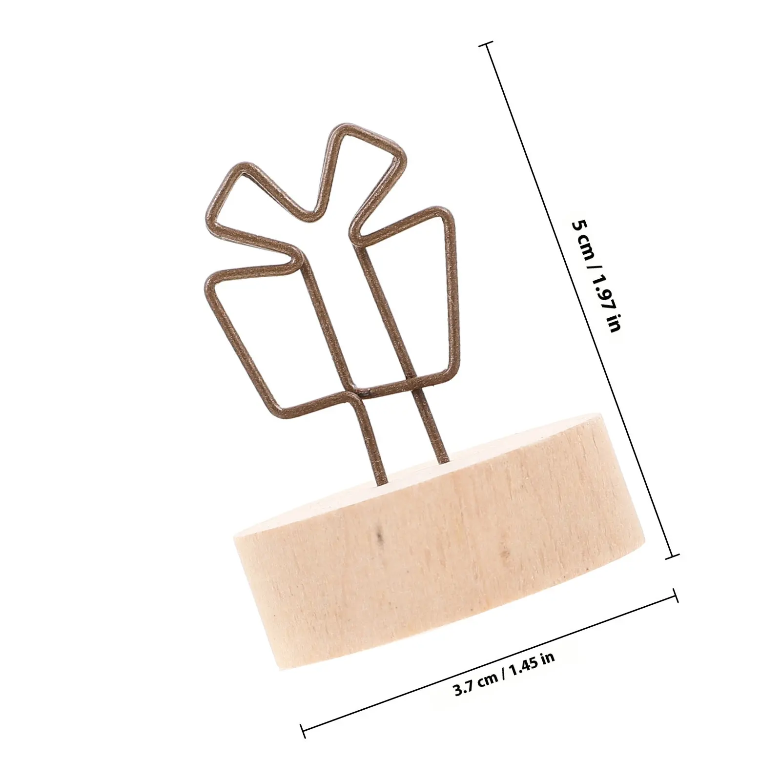 4pcs Wooden Photo Clip Holders with Base – Memo Card, Table Number & Sign Display for Party, Office, Restaurant Decor