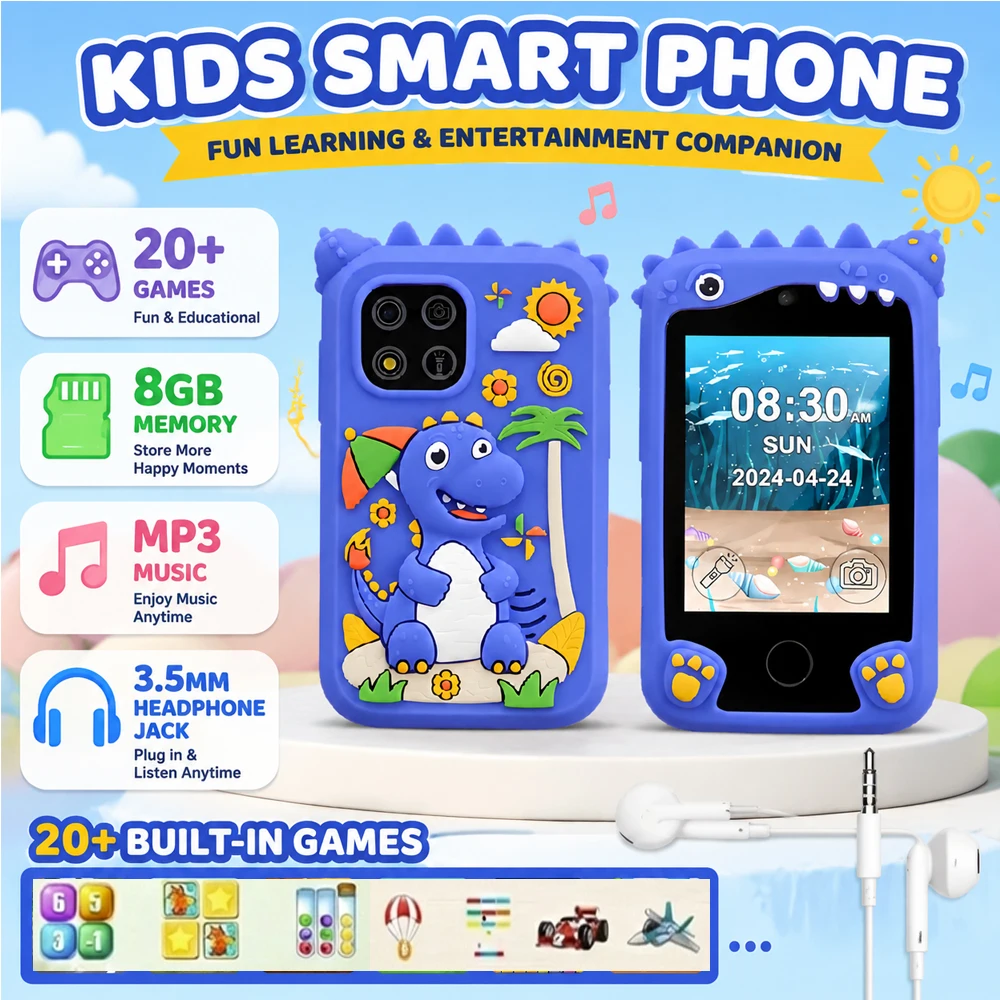 kids-smart-toy-phone-unicorn-with-touchscreen-20-learning-games-camera-mp3-player-educational-mobile-for-girls-boys-gifts