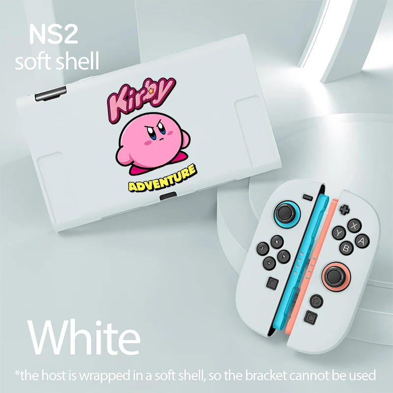 Funda protectora Kirby para Nintendo Switch 2, carcasa blanda de dibujos animados, funda protectora dividida para consola Switch, accesorios de juego Joycon