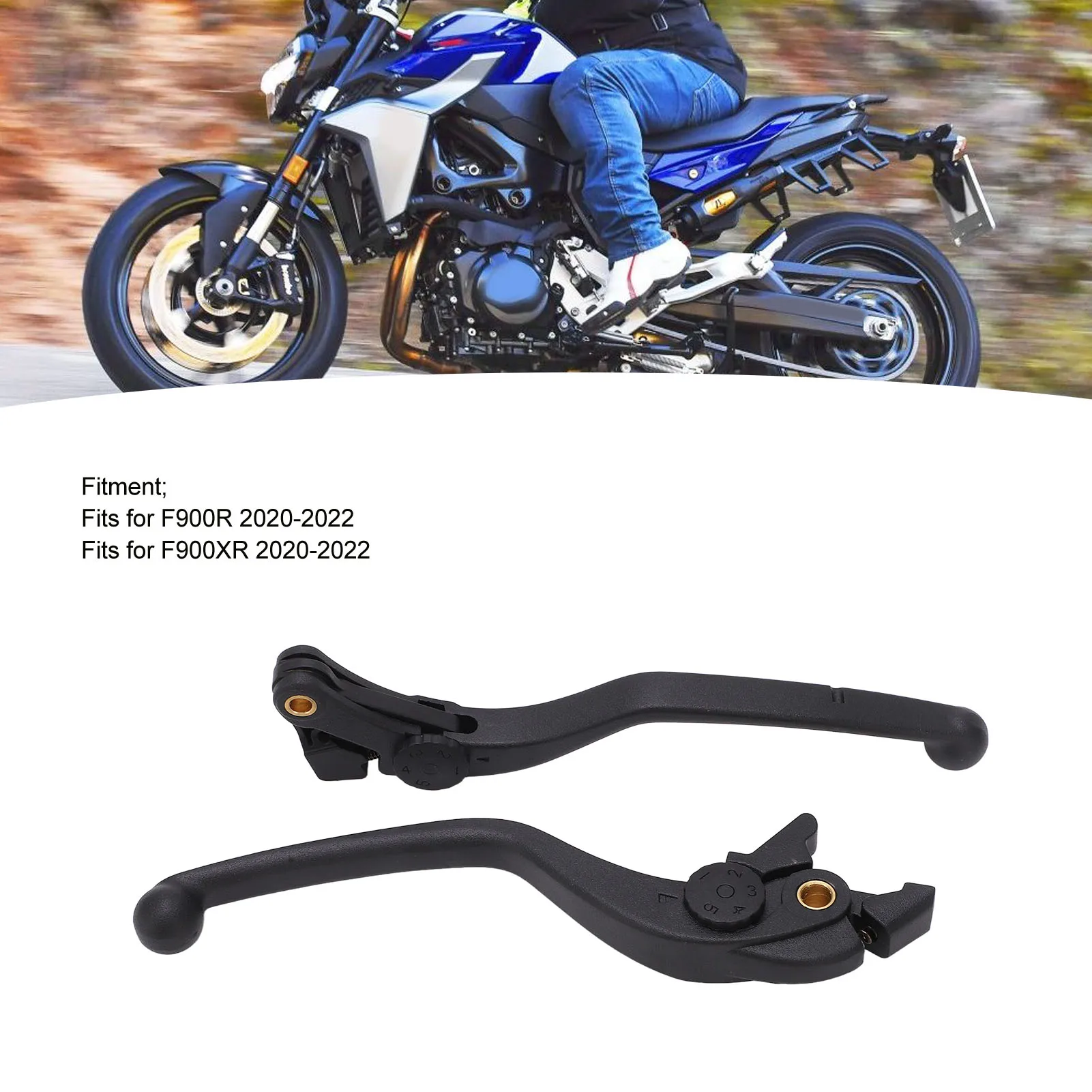 1 Pair Motorcycle Brake Clutch Levers Left Right Handle Brake Lever for F900XR 2020‑2022 Moto Brake Clutch Levers CNC aluminum