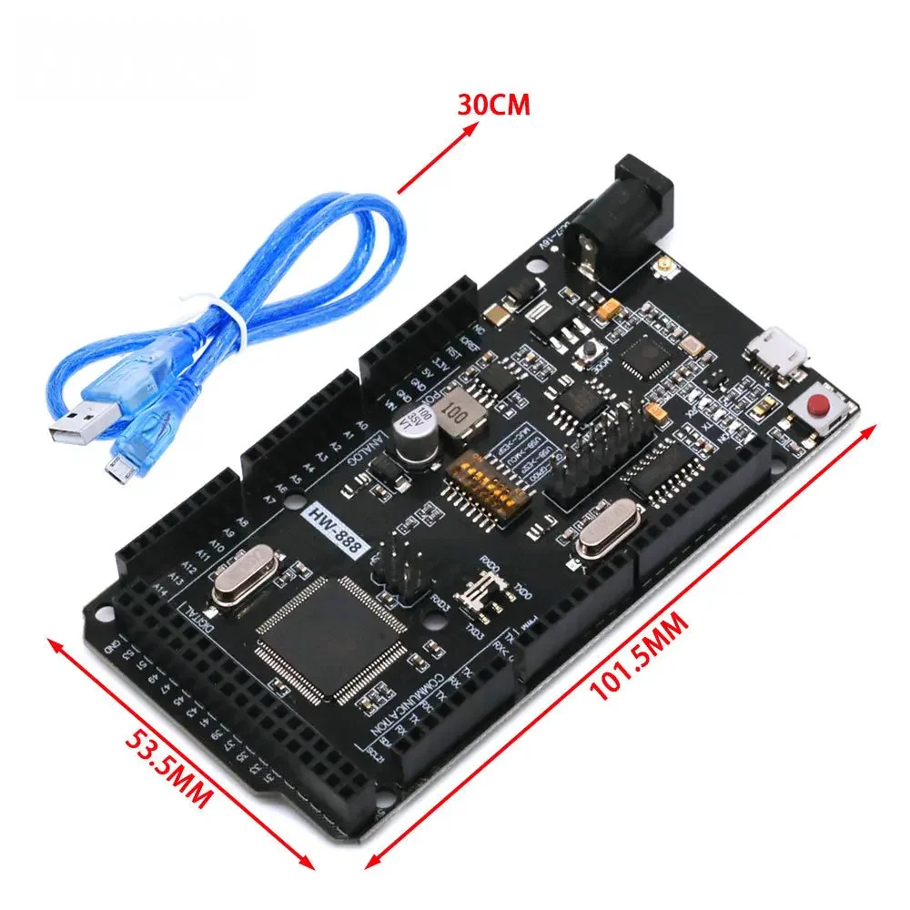 Mega2560 + WiFi R3 CH340G 32Mb memory USB-TTL  Compatible for Arduino Mega NodeMCU WeMos Development board ATmega2560+ESP8266