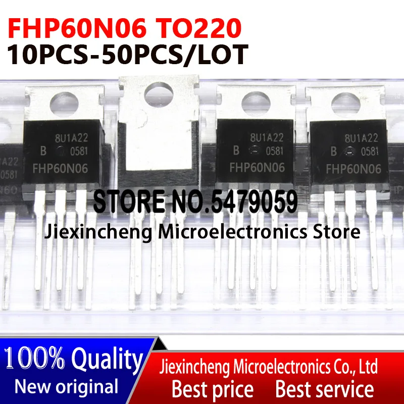 10-50PCS FHP60N06 FHP60N06B TO220 60V/60A 60N06 MOSFET New original