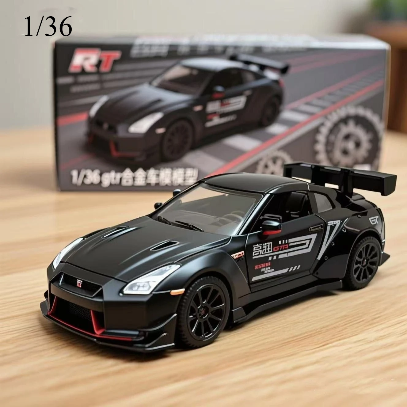 1:36 Mini GTR modelo de coche de aleación fundida juguete de carreras/colección de regalos para niños artículo decorativo/embalaje de espuma. Entrega rápida