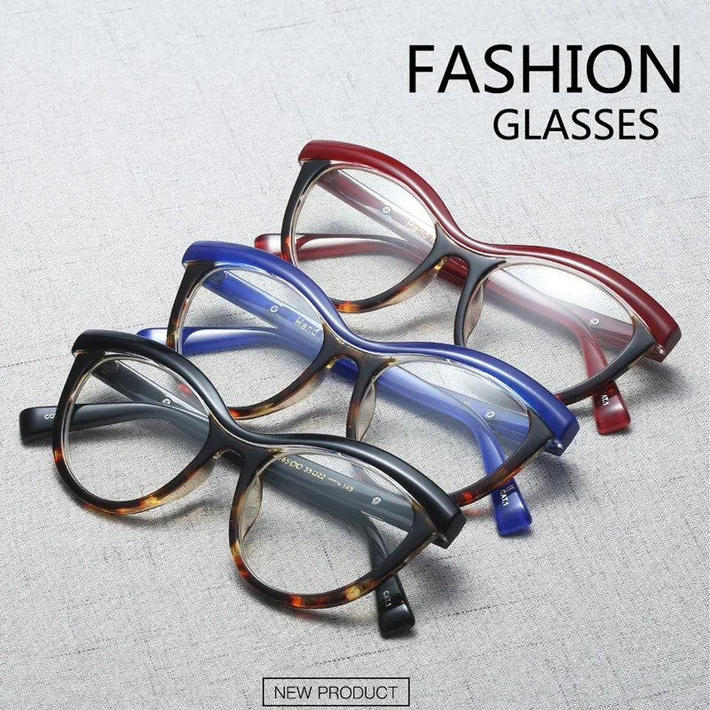 Flat Mirror Mixed Color Progressive Multifocal Glasses Frame Women Men Plain Glass Spectacle Ultralight Glasses Oculos De Sol