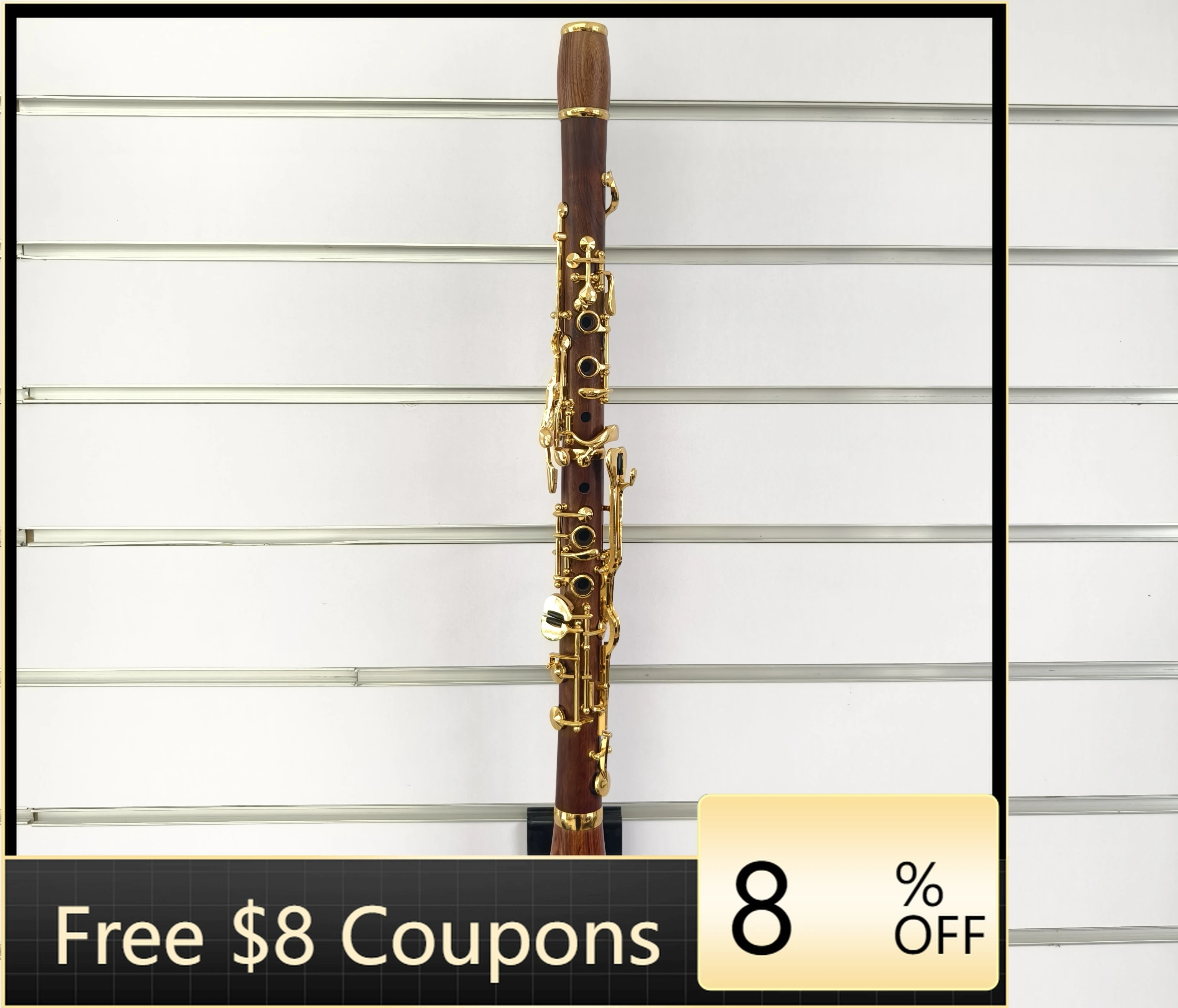STLF Rosewood Crafted German System A-Tone Clarinet with Gold Plating