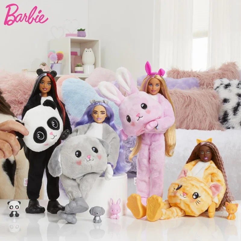 

Original Barbie Dolls Color Cutie Reveal Lovely Animal Pet Series Cosplay Costume Blind Box bag Toys for Girls chrildren girls