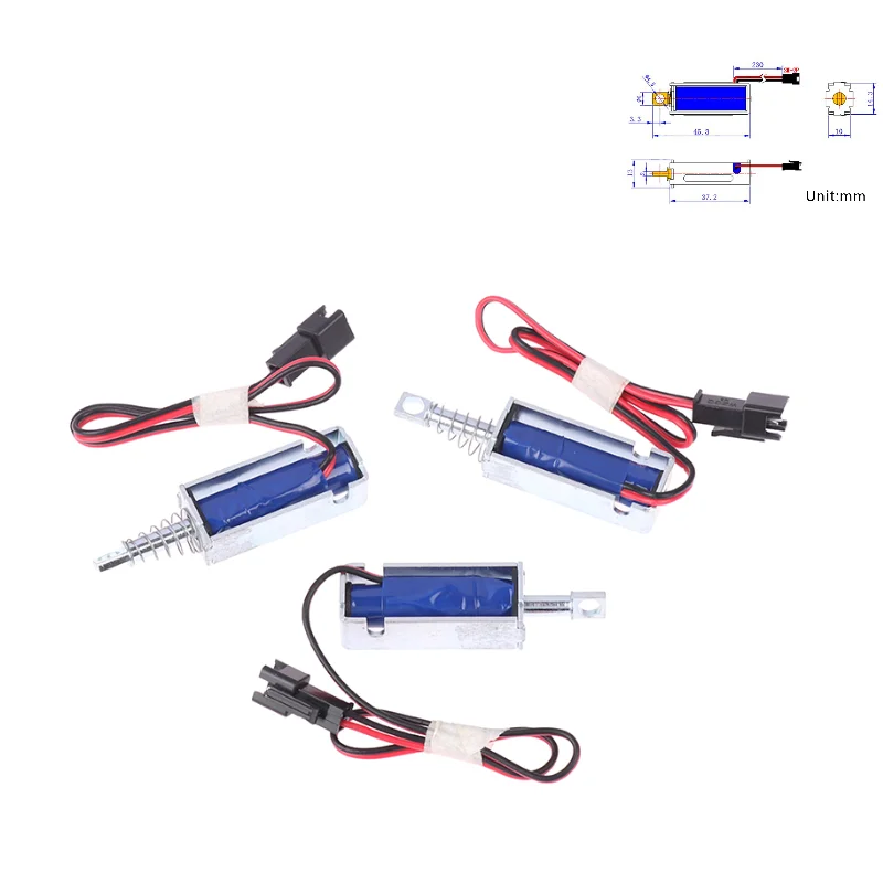 Cerradura electromagnética de SM0537-1, cierre eléctrico, solenoide lineal de bloqueo, DC 6V/12V/24V, 1.5A/2A/1.2A