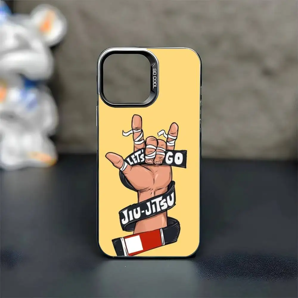 BJJ brasileño Jiu Jitsu OSS funda de teléfono para iPhone17,16,15,14,13,12,11 Plus,Pro Max negro mate cubierta a prueba de golpes