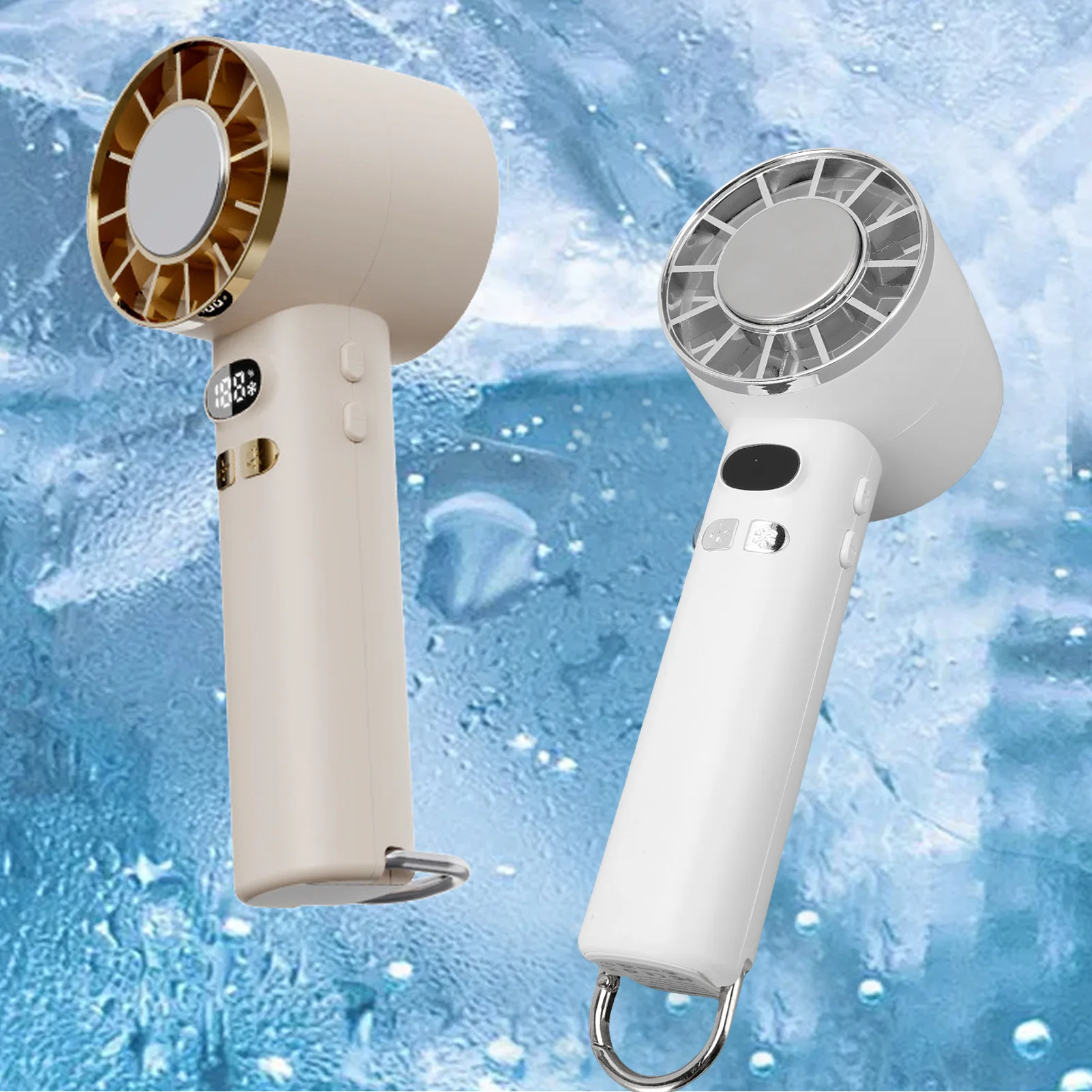 مروحة محمولة محمولة منخفضة الضوضاء ومتعددة السرعات وتقنية تبريد الثلج ومروحة تبريد محمولة للاستخدام في الهواء الطلق