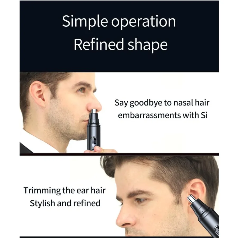 ماكينة تشذيب شعر الأذن والأنف 2025 ماكينة تشذيب شعر الحواجب والوجه الاحترافية غير المؤلمة للرجال والنساء قابلة لإعادة الشحن والأذن والأنف #3
