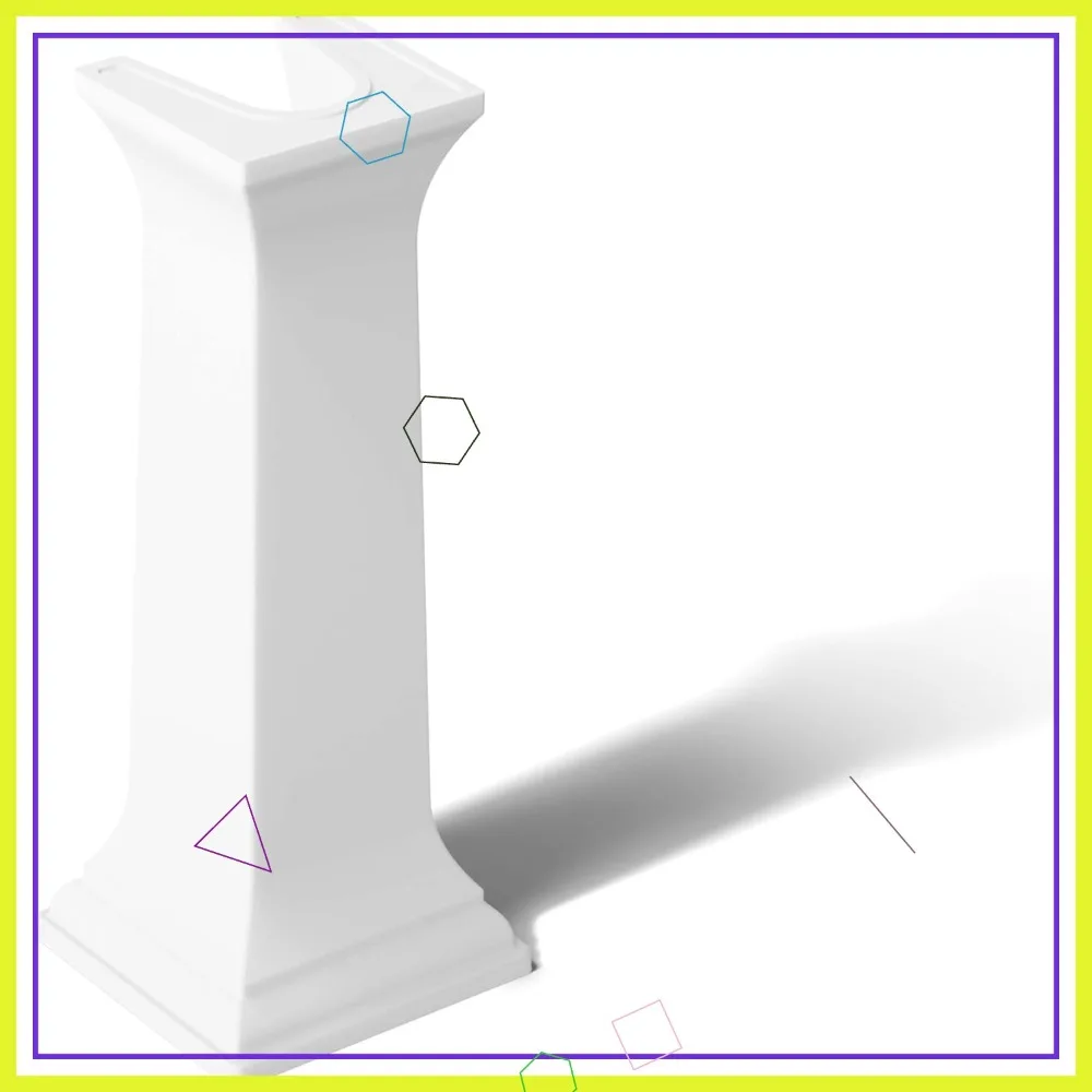 

Белая раковина-пьедестал для ванной, из огнеупорной глины и стеклокерамики, совместима с раковинами коллекции Memoirs