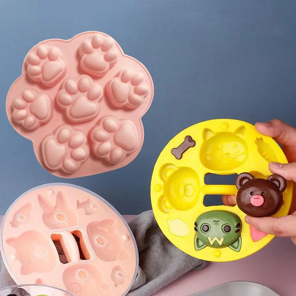 

Silicone Cake Molds Cartoon Ice Cream Mold Food Container With Cover For Diy Cake/ice Cream/pudding/chocolate