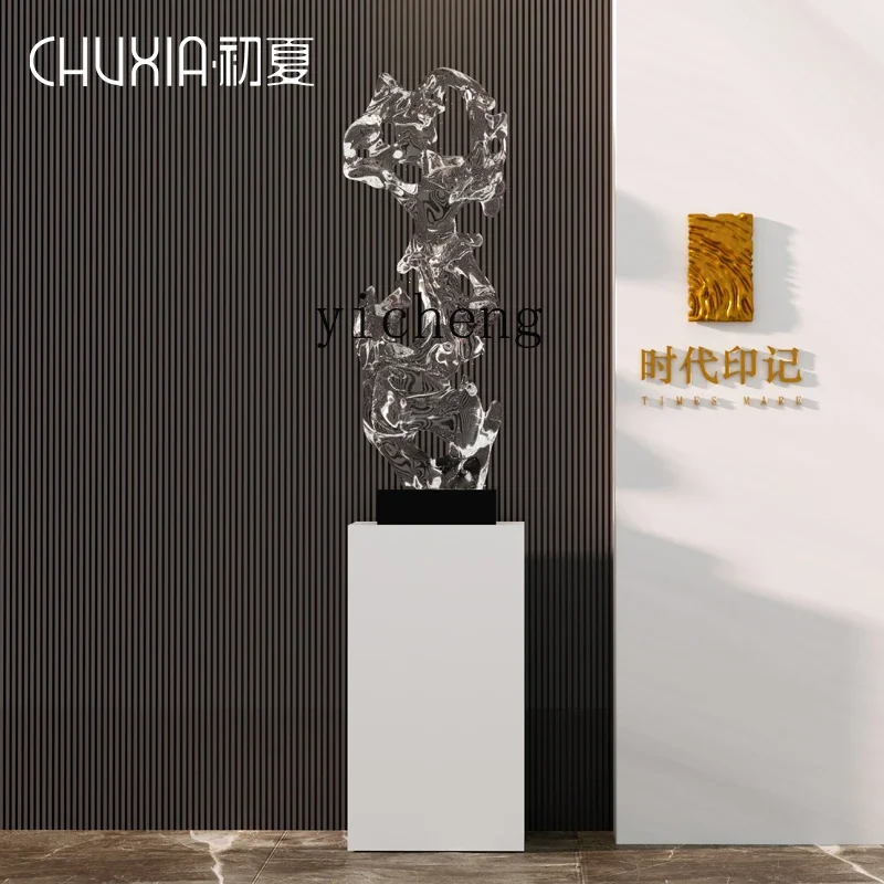 

ZC abstract art transparent sculpture new Chinese Taihu stone floor ornament hotel decoration