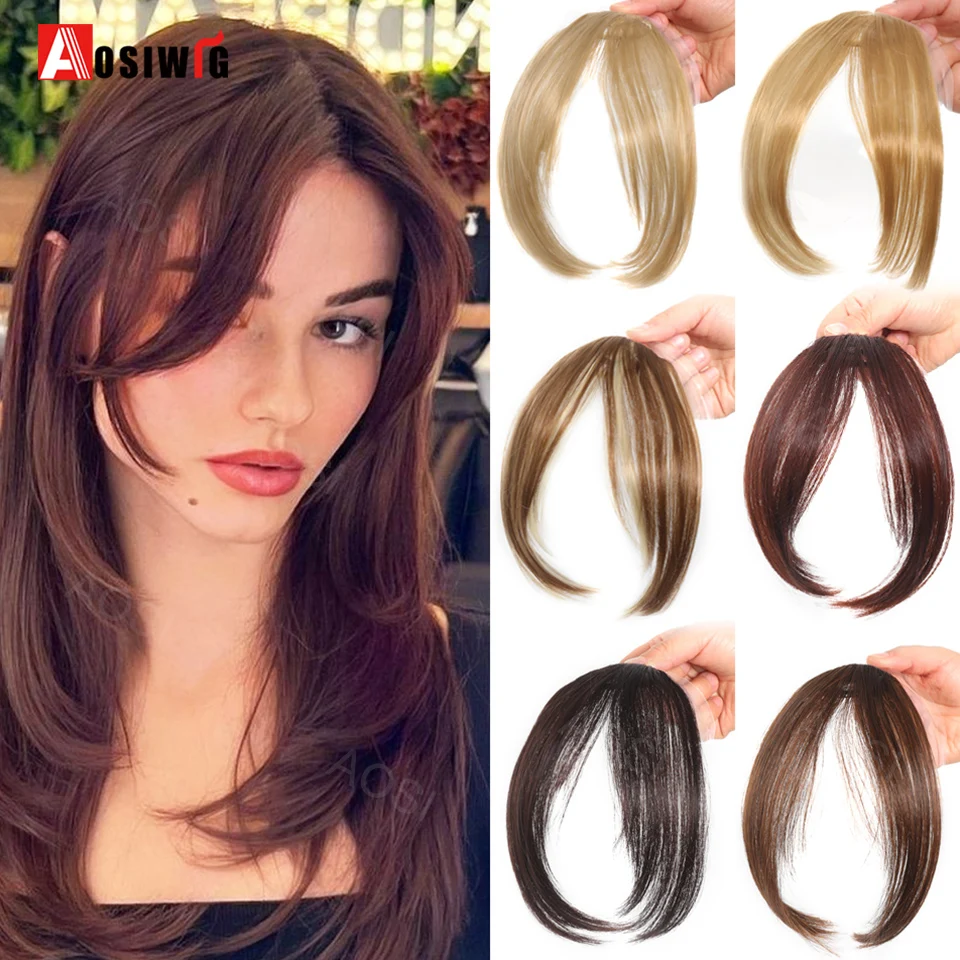 Eight Character French Bangs Wig Piece Female Synthetic BB Clip Fluffy Top Reissue Eight Character Bangs Thin Invisible Hairpins