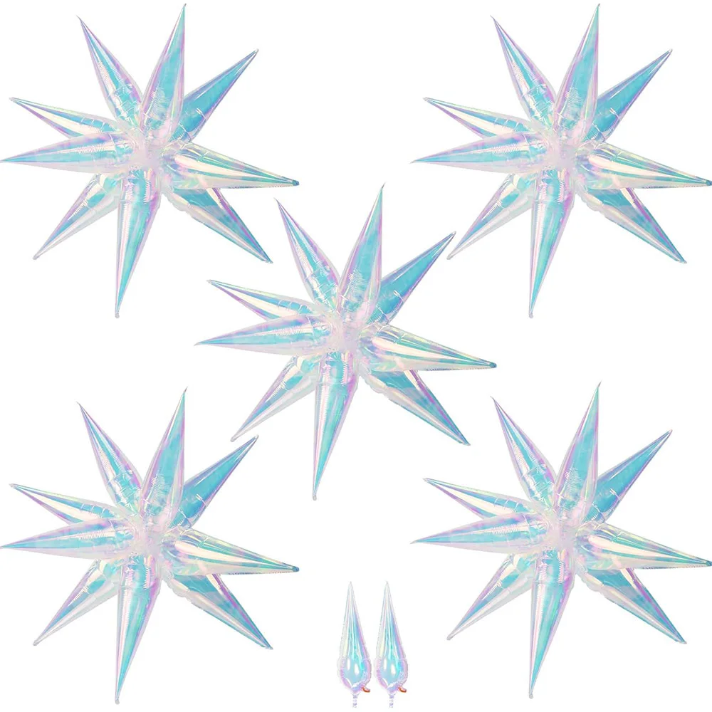 60/24/12 قطعة قزحي الألوان النجمي بالون انفجار ستار احباط بالونات مخروط سبايك بالونات لحفل الزفاف عيد ميلاد العازبة ديكور #1