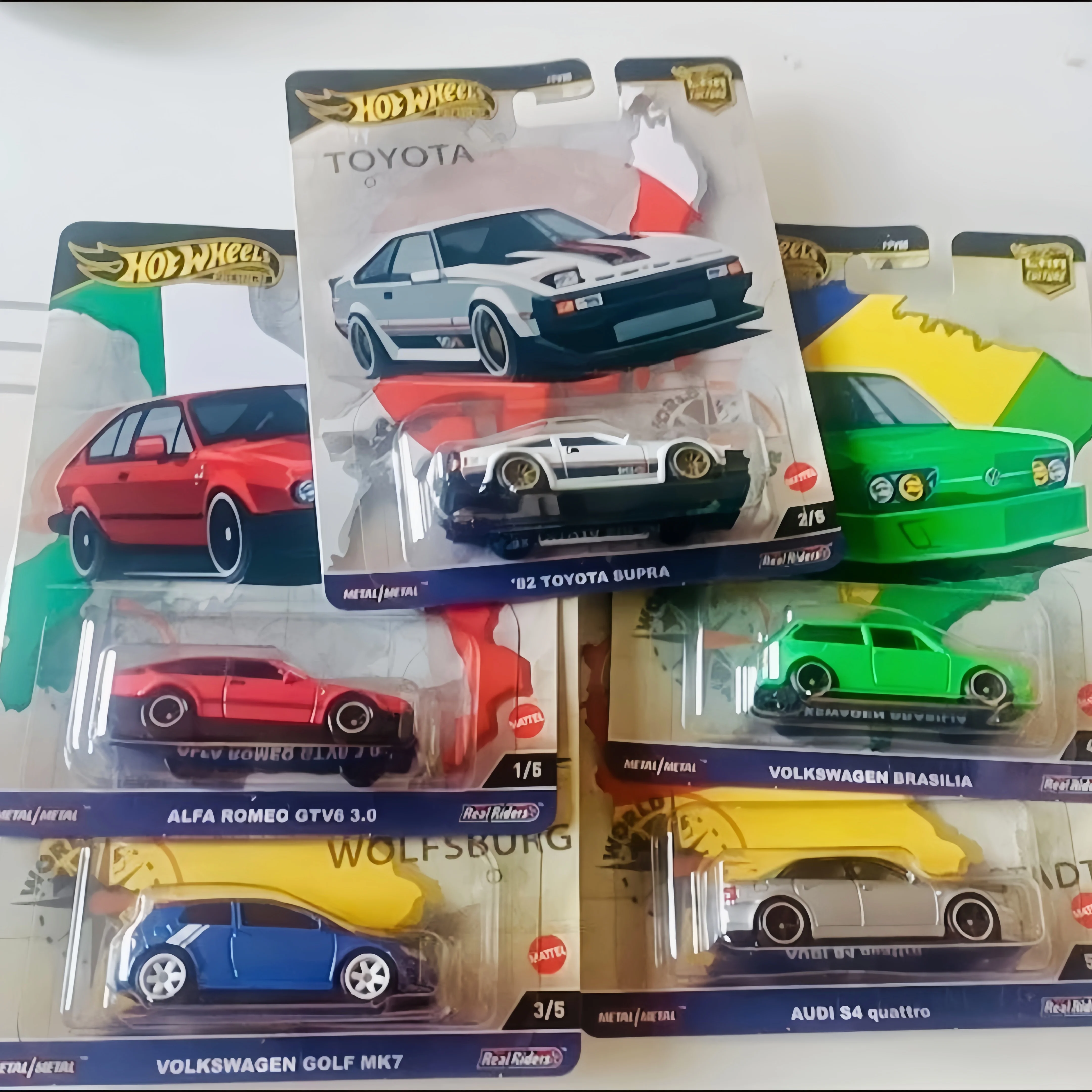 نماذج سيارات قسطية من Hot Wheels بمقياس 1/64 لعبة سيارة فولكس فاجن جولف برازيليا أودي S4 كواترو ألفا لهواة الجمع