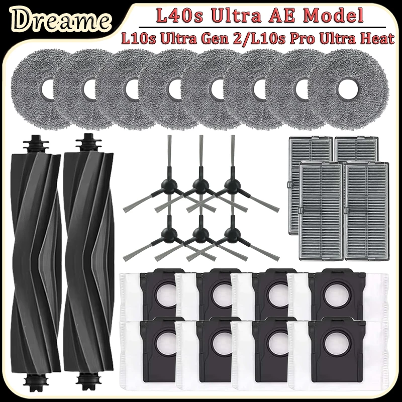 Image of Für Dreame L10s Ultra Gen 2/L10s Pro Ultra Heat/L40s Ultra AE Modell Roboterstaubsauger Zubehör Filter Staubbeutel Ersatzteile