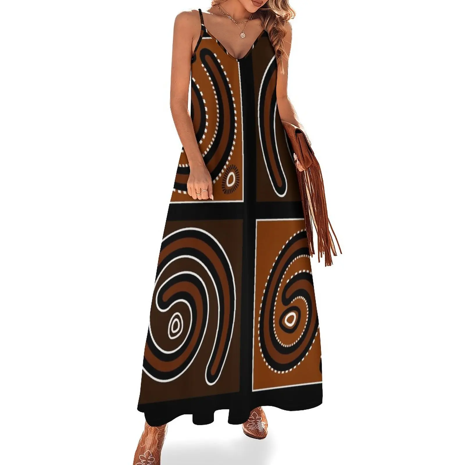 

Aboriginal Art Inspiration Sleeveless Dress evening dresses women Woman's evening dress summer dresses for women 2023