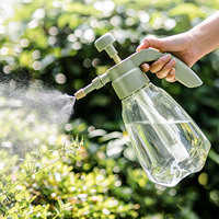 Flower Sprayer Pressure Water Can 1.5L Large Capacity Clear Water Bottle Plastic Sprayer for Outdoor Garden Supplies