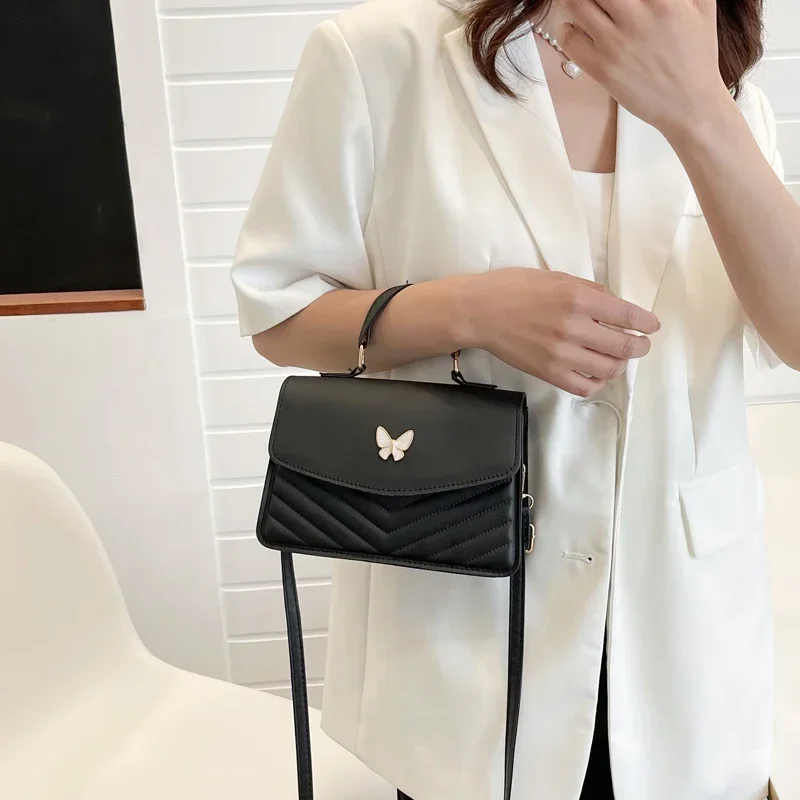 PU Versatile And Fashionable Portable Small Square Bag, Single Shoulder Crossbody Bag image 2