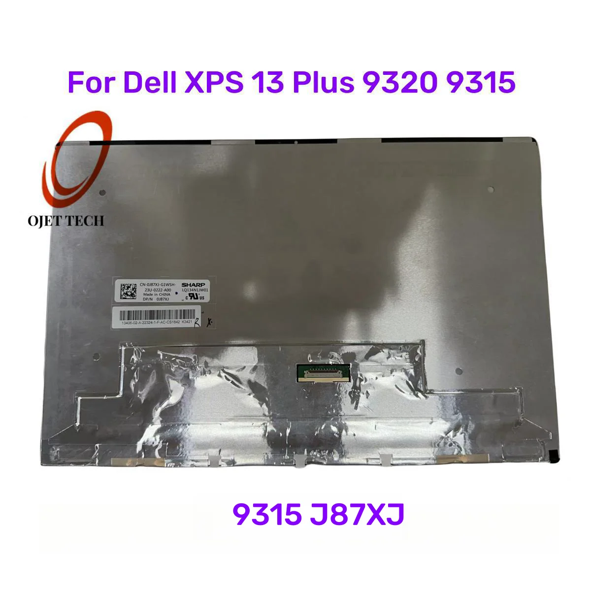 Conjunto de Substituição da Tela do Painel Lcd sem Toque Fhd Uhd Dell Xps 13 Plus 9320 9315 Lq134n1jy01 Lq134r1jy01 134 em