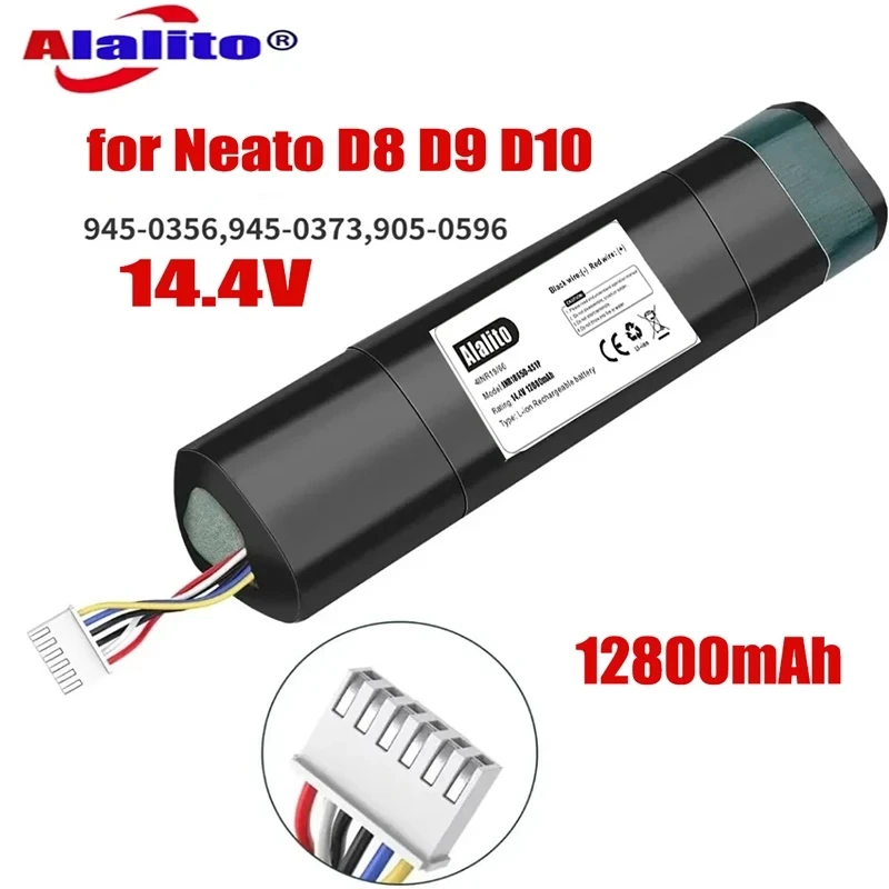 6500mAh Replacement for Neato Battery Neato D8 D9 D10 945-0356,945-0373,905-0596 Robotic Vacuum Cleaners Li-Ion 14.4V Battery