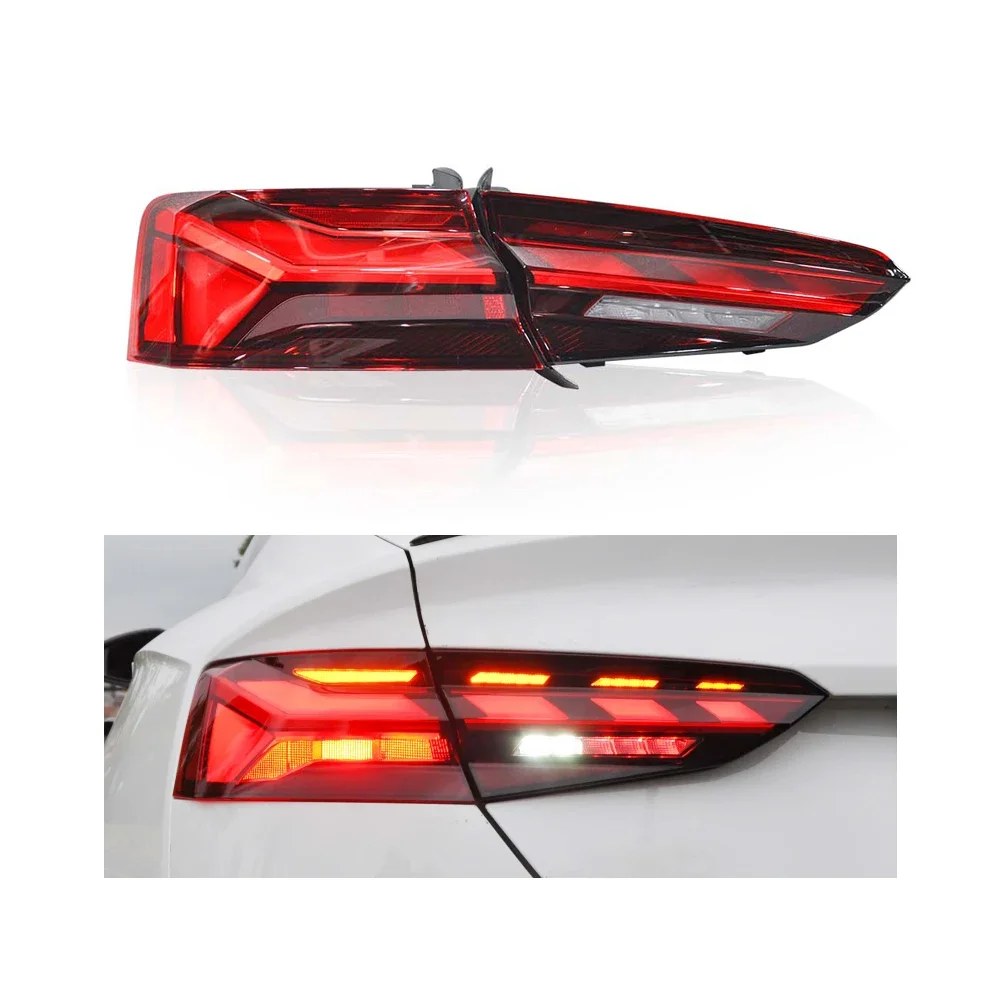 Car rear lamp 2017 2018 2019 year halogen upgrade 2021taillight LED tail lights for A5 plug and play flowingcustom