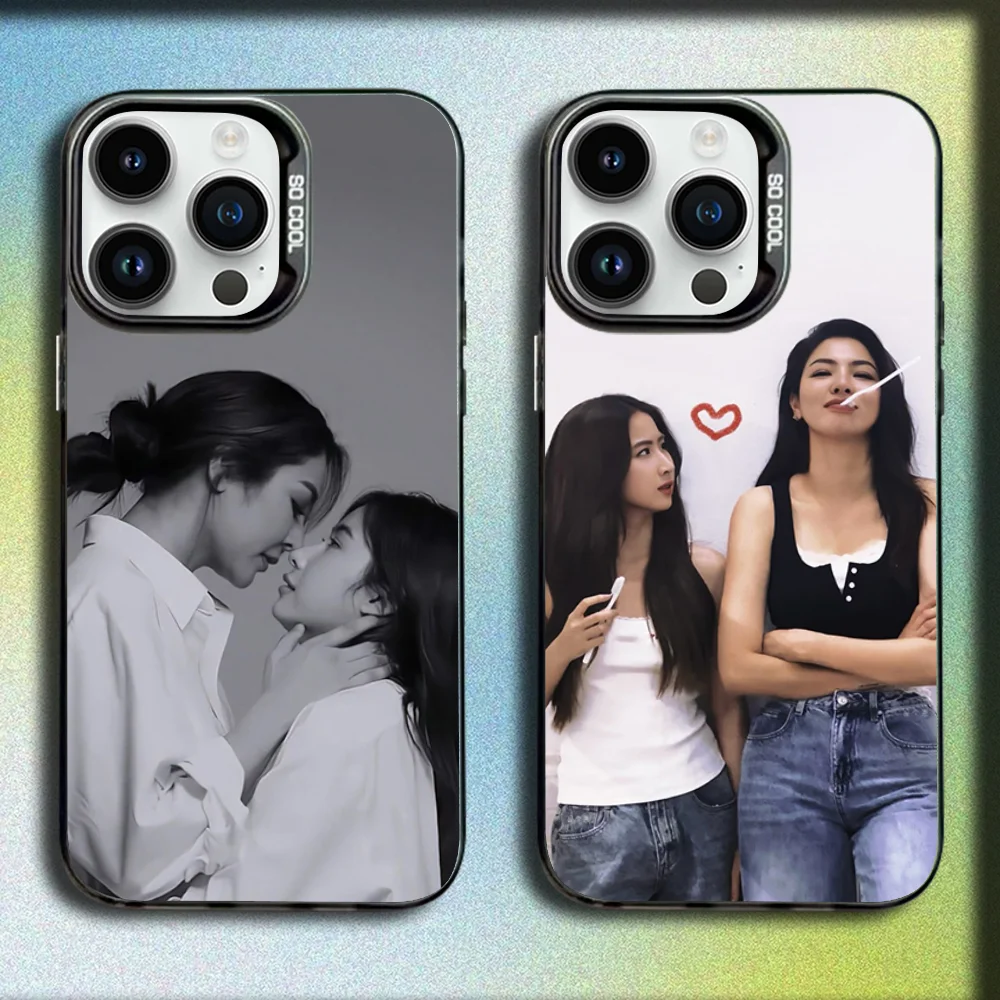 

F-Faye Peraya Malisorn Yoko Phone Case For iPhone 16,15,14,13,12,11,Mini,Pro,SE,MAX Gray Matte Silicone Black Cover