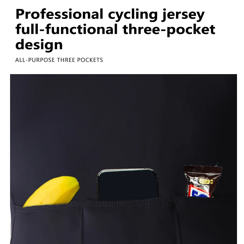 MKEW Sommer Herren Pro Radsporttrikot Atmungsaktive MTB Kurzarm-Fahrradbekleidung mit Taschen für Mountainbike und Rennrad – Detail 8