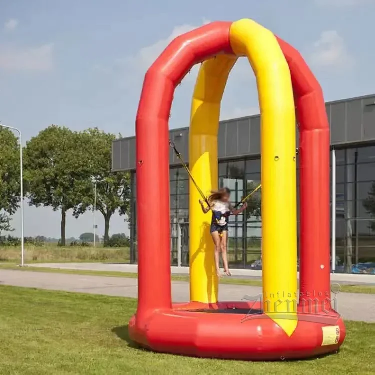 

Zhenmei Factory Supply Garden Outdoor Inflatable Bungee Jumping Trampoline For Kids And Adults