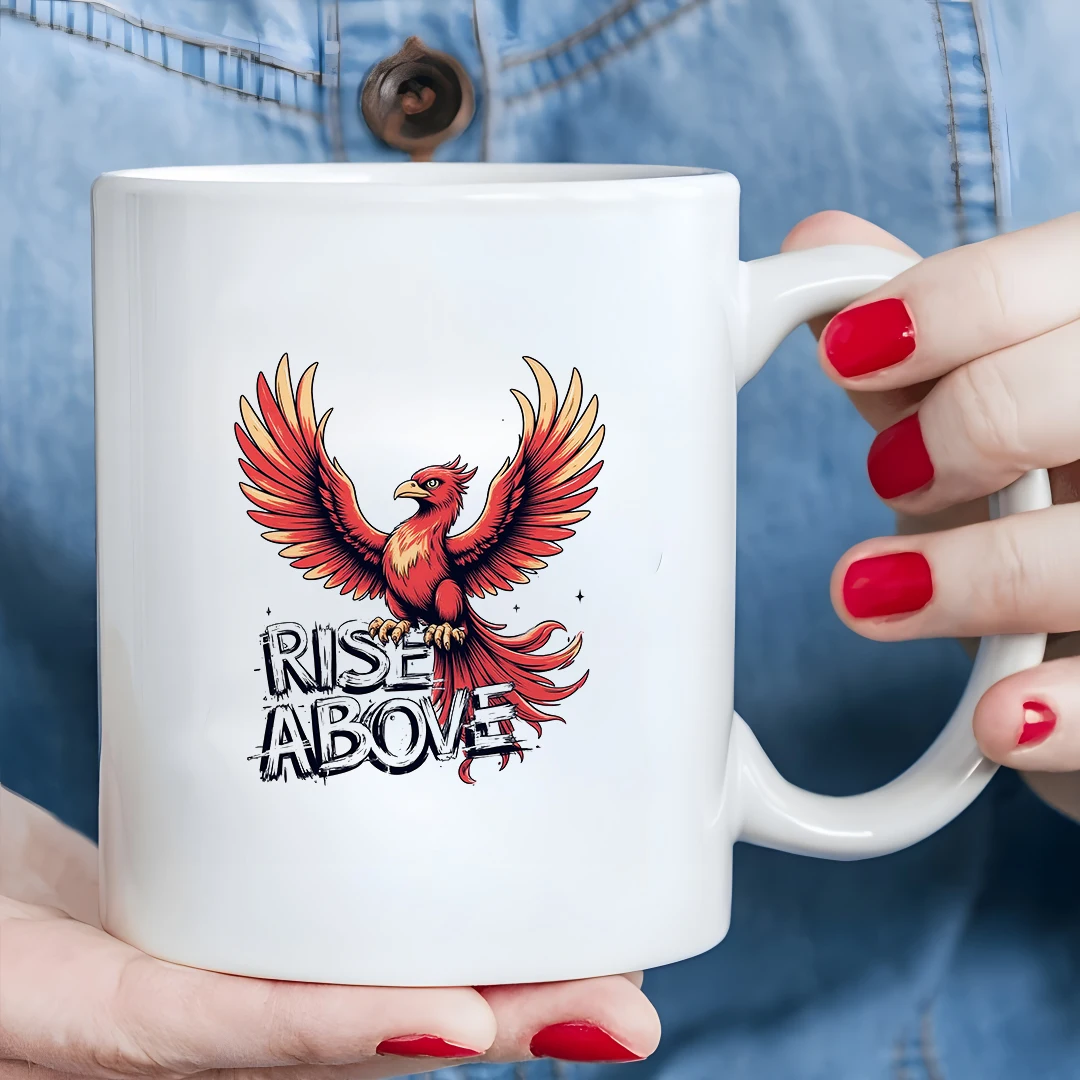 

11oz Phoenix Soaring Coffee Mug + Creative Custom Cup + Kids Cold & Hot Drink Cup - Christmas Gift for Family & Office