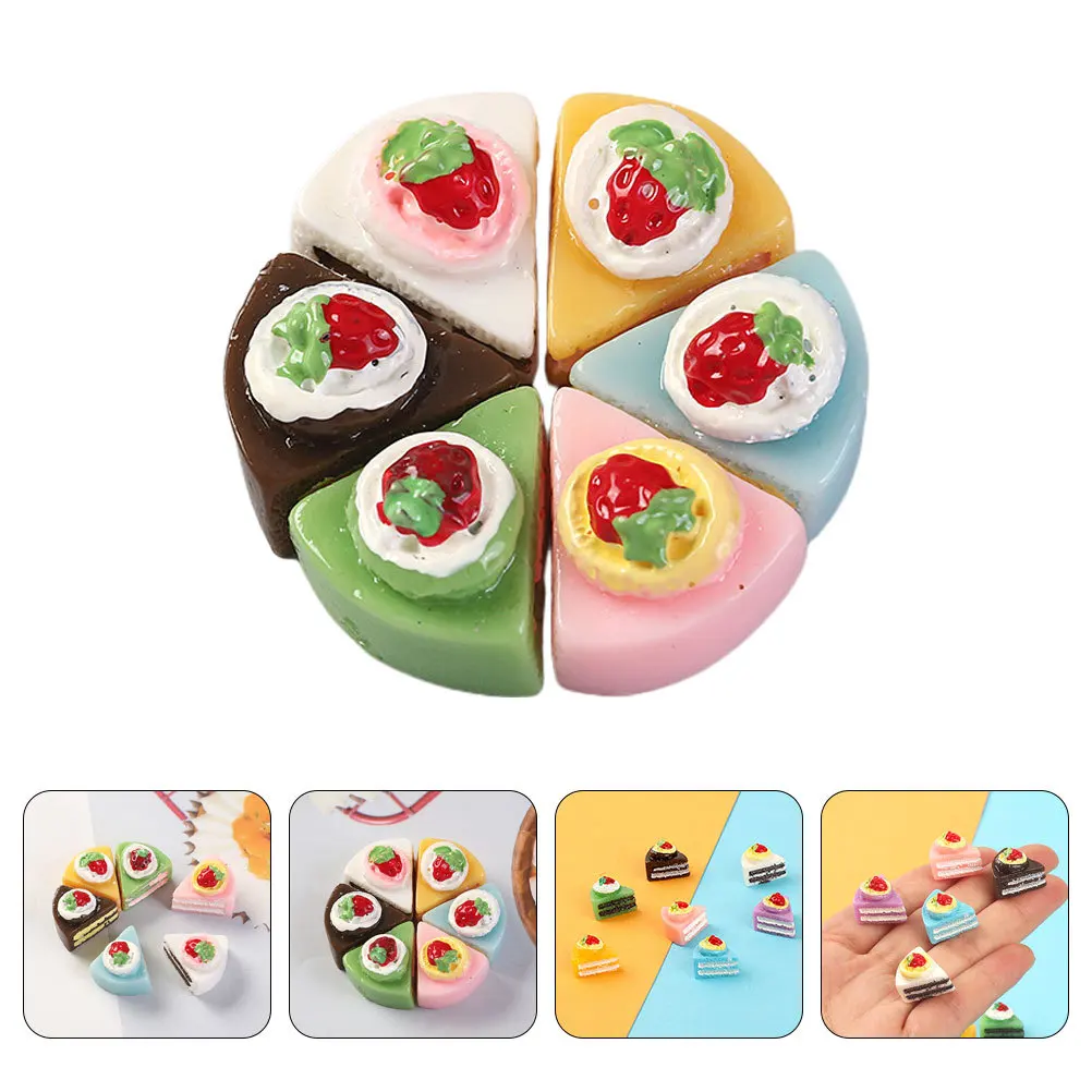 12 個ミニケーキハウスデザートフェイクフードミニハウスキッチンアクセサリー樹脂装飾ごっこ遊びコレクションシミュレーション