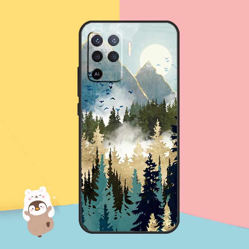 Горный чехол для Oppo A16 A76 A96 A60 A40 A80 A18 A38 A58 A78 A98 A15 A54 A74 A94 A17 A57 A6 A5 Pro