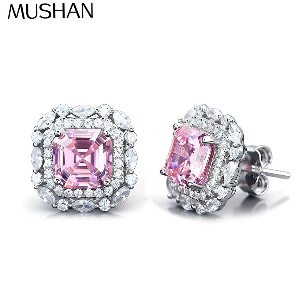 

Серьги-гвоздики MuShan из стерлингового серебра 925 пробы с подвесками HCD и драгоценными камнями, эффектные украшения для вечеринок и коктейлей, женские серьги, изысканные ювелирные изделия