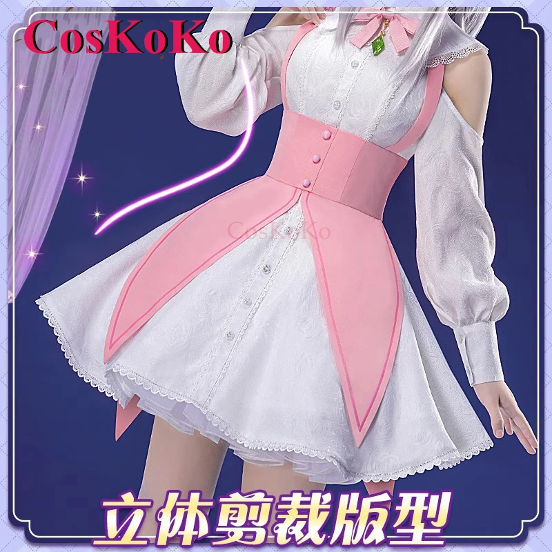 CosKoKo Emilia Cosplay Anime Re:Life In A Different World From Zero Costume Personal Dress Halloween Party Role Play Clothing