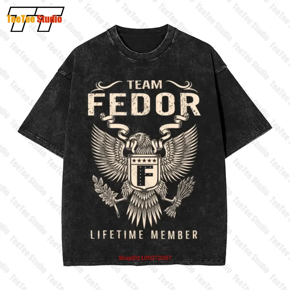 

Винтажная футболка оверсайз Team Fedor Lifetime Member YKHG