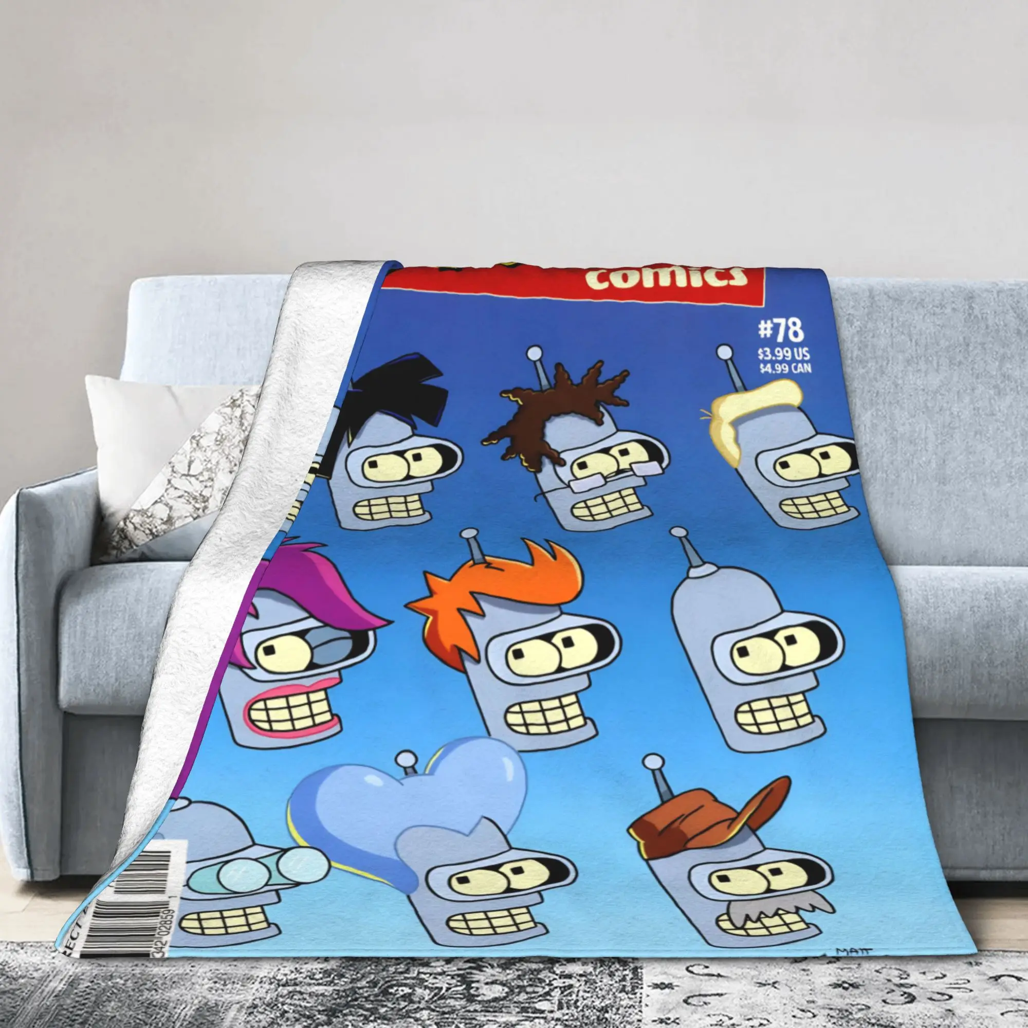 

Футуральное одеяло с героями мультфильмов и комиксов, фланелевые удобные мягкие пледы для постельного белья, покрывало