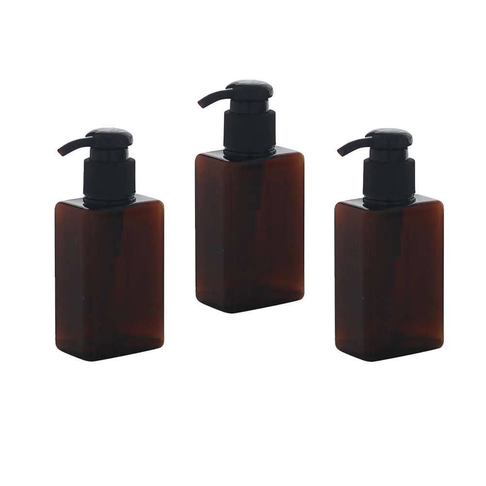 

3pcs Shampoo Bottle Travel Size Refillable Eco-Friendly Liquid Dispenser With Pump Portable Bath Lotion Container For Family