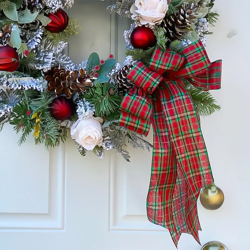 L7-15 new Christmas rose decorative wreath 50CM60CM window hotel lobby creative ornaments