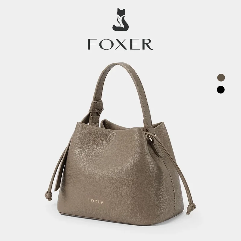 

FOXER Brand Women's Top-handle Bucket Bag 2025 New Trendy Hot Selling Fashion Versatile Female Shoulder Crossbody Bag Purse