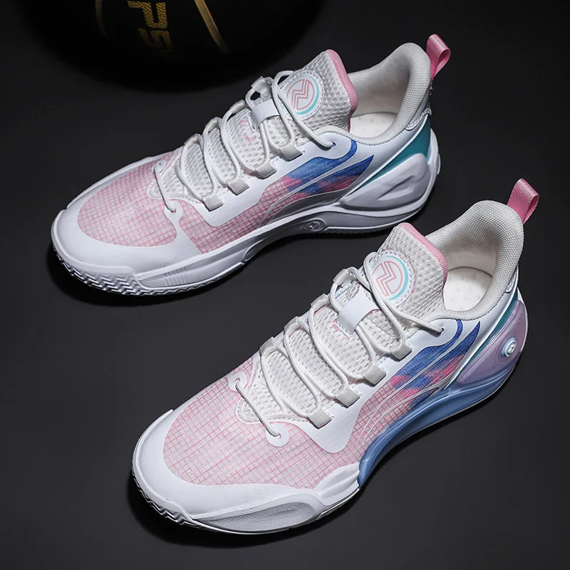 Basketball Shoes for Men 2024 Spring and Summer Non-slip Wear-resistant Sports Shoes Outdoor Training Shoes Shock Absorption