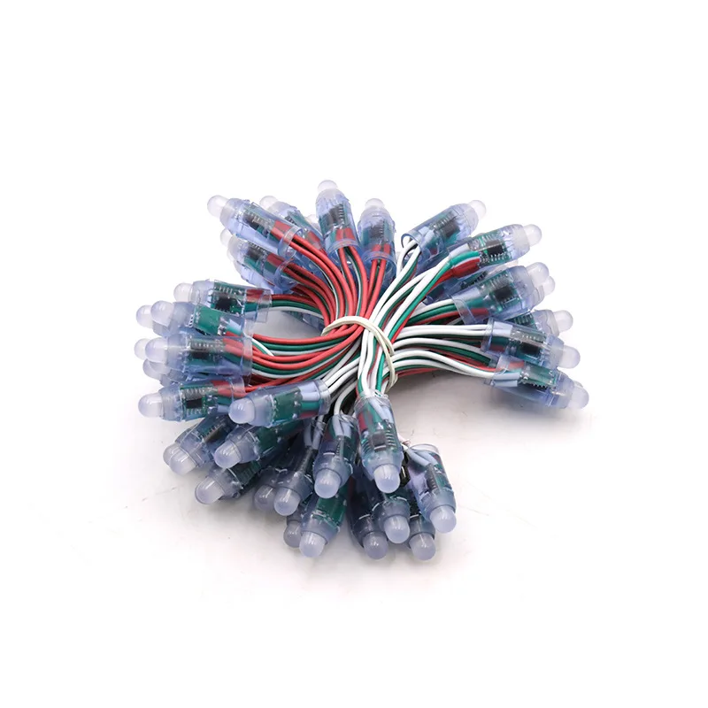 50 pz WS2811 2811 IC RGB Full Color 12mm Pixel Digitale Indirizzabile 5 V 12 V Dream Color LED Pixel Modulo IP68 Luce Impermeabile