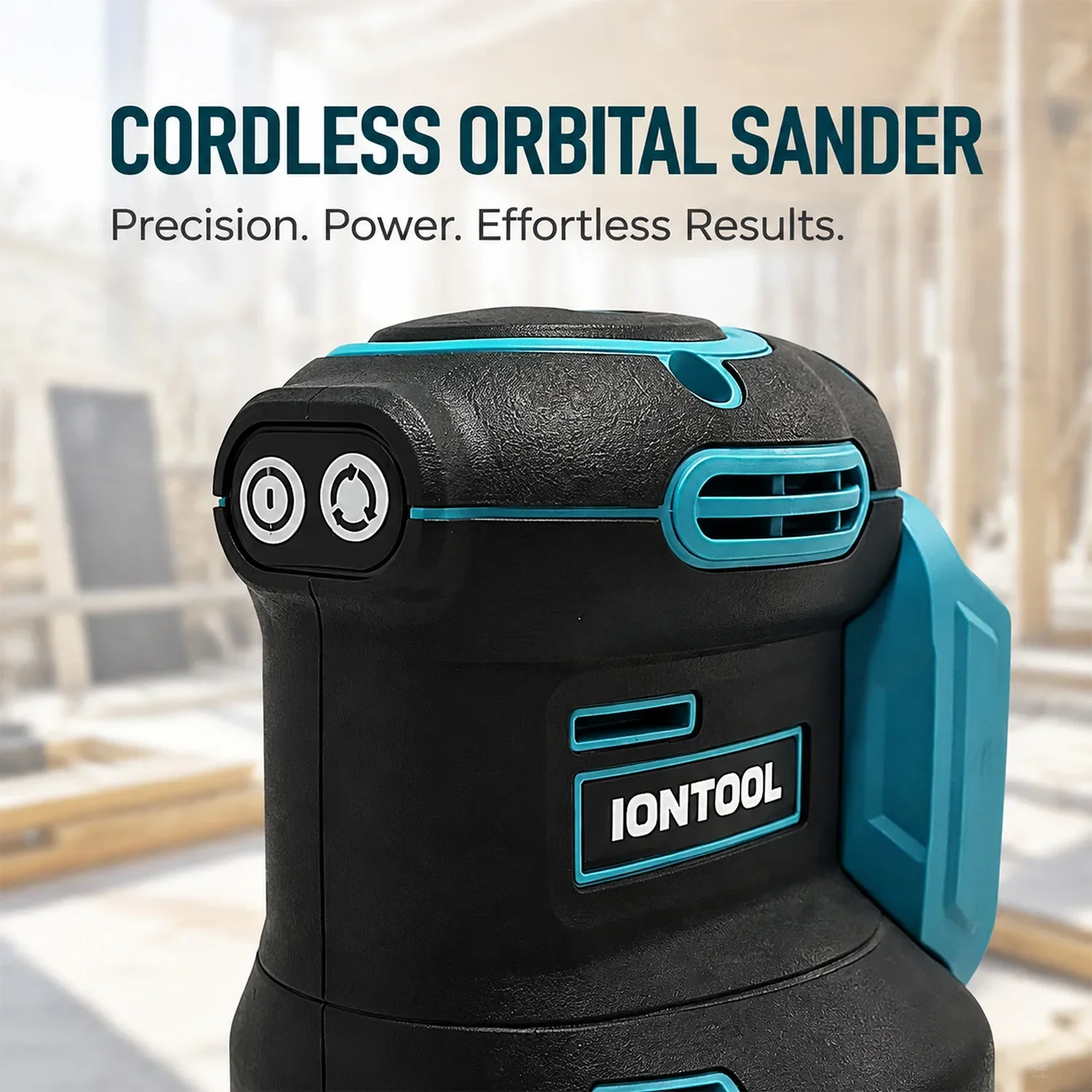 IONTOOL 175mm Cordless Orbital Sander Tool Only Wood Polishing Furniture Refinishing Garage Power Tool Fit Makita 18V Battery
