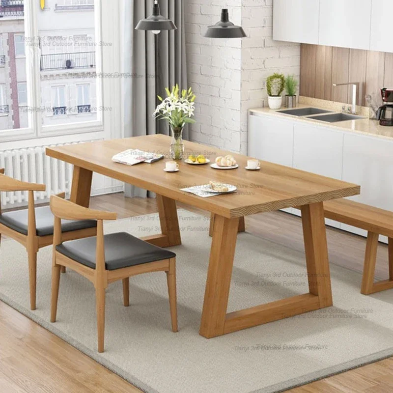 

Wooden Kitchen Dining Tables Coffee Nordic Dinette Modern Dining Tables Living Room Italian Design Home Furniture Muebles LLDT