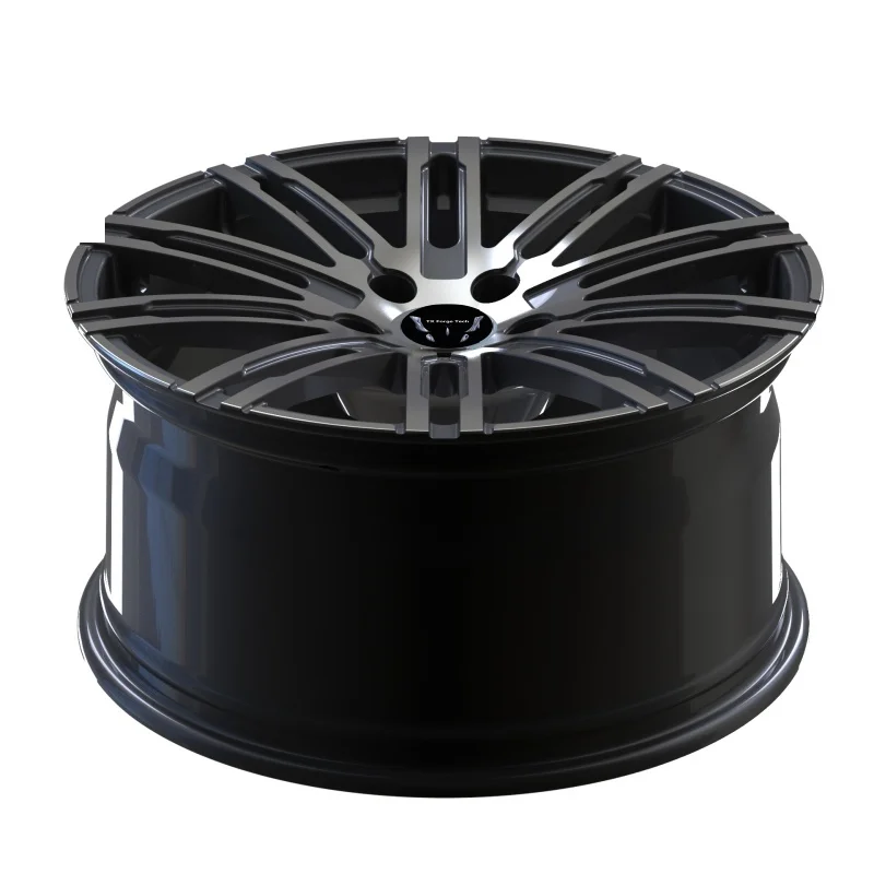 Factory Direct Sales Customizable Forged Aluminium Alloy Passenger Wheel Hubs Various Sizes with Grey with Machined Edge Wheels