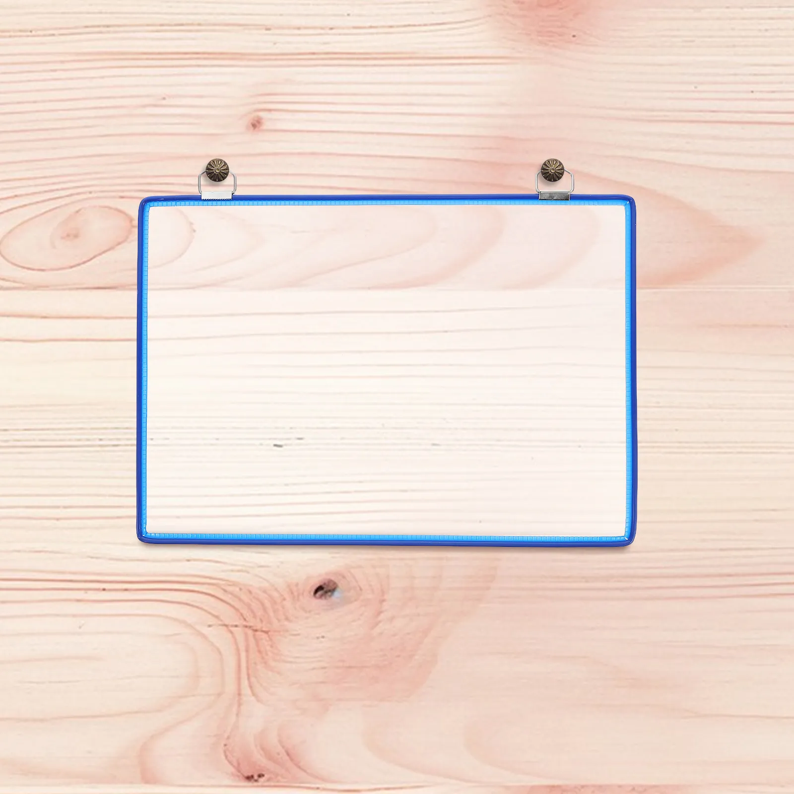 

Indoor Wall Hanging File Organizer Clear Plastic Display Pouch Dual Hook Space Saving Document Storage Bag Office