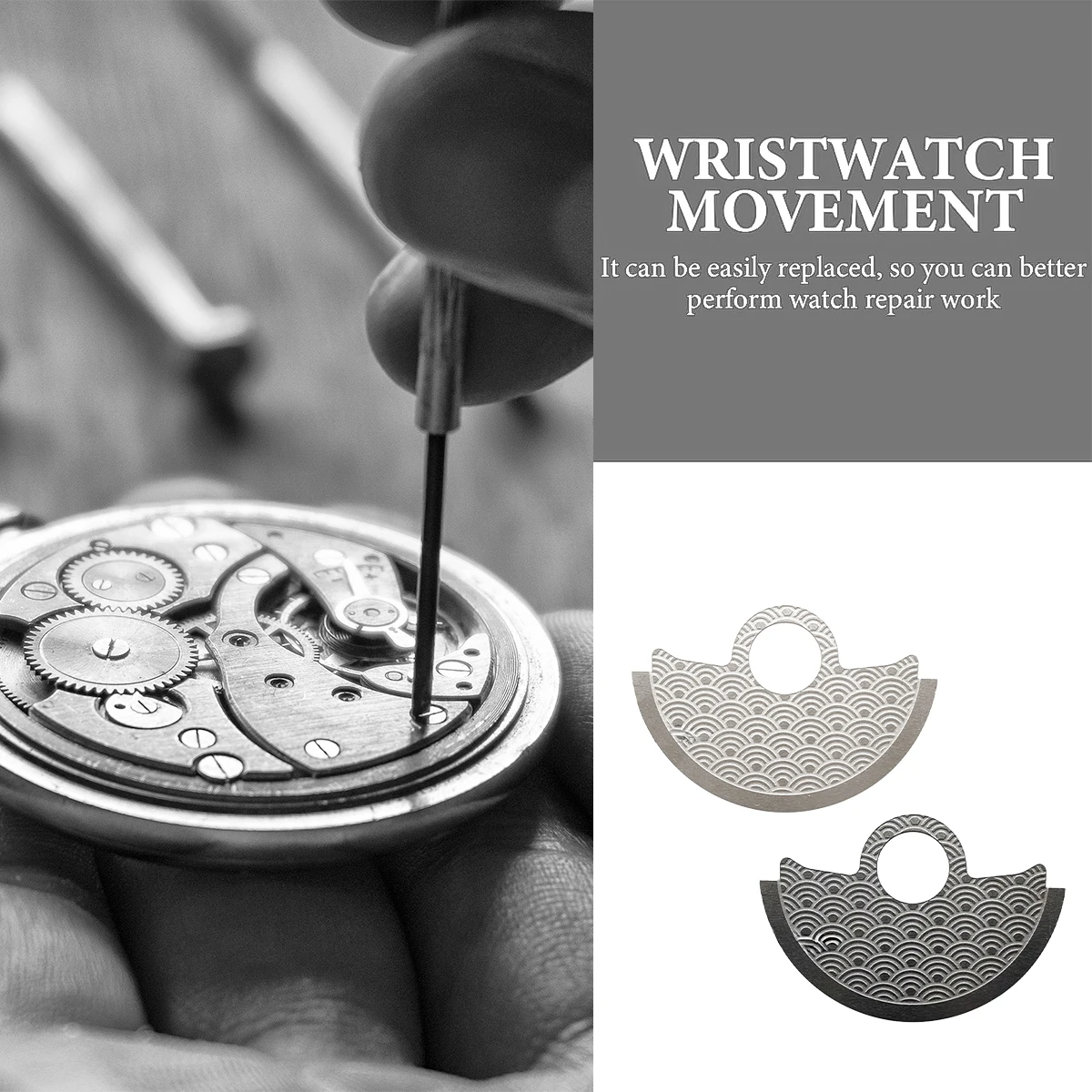 Waveパターン自動ハンマーローター、メタルパッチ、The iko 4r35、4r36、nh35、nh36ムーブメント、skx007ウォッチ、movt、Retrofitパーツに適合