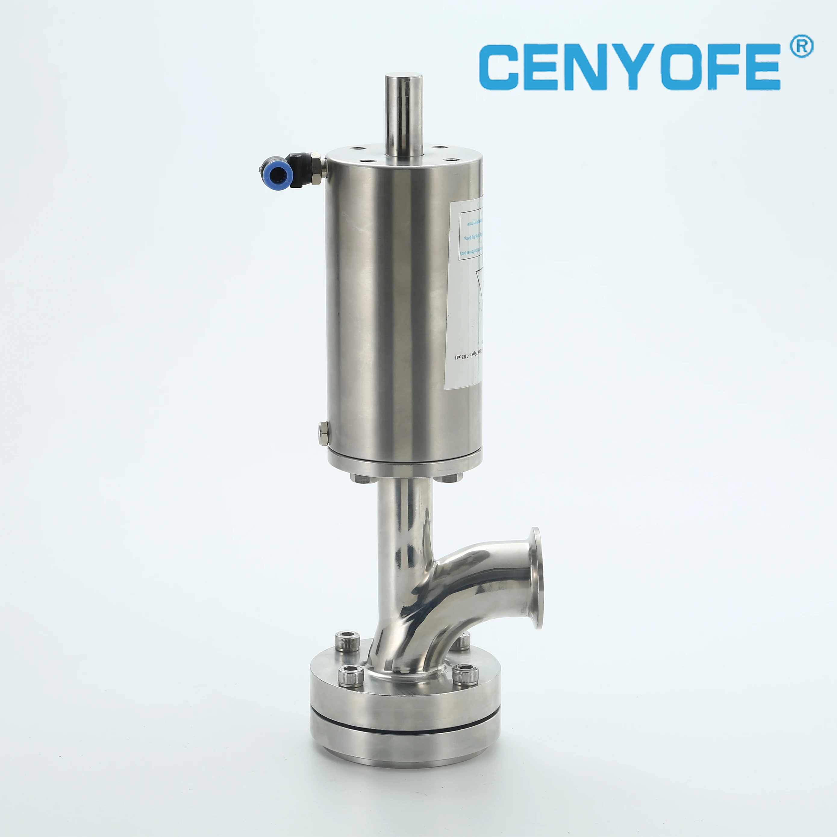 304 stainless steel clamp type pneumatic normally closed tank bottom valve discharge valve chuck type