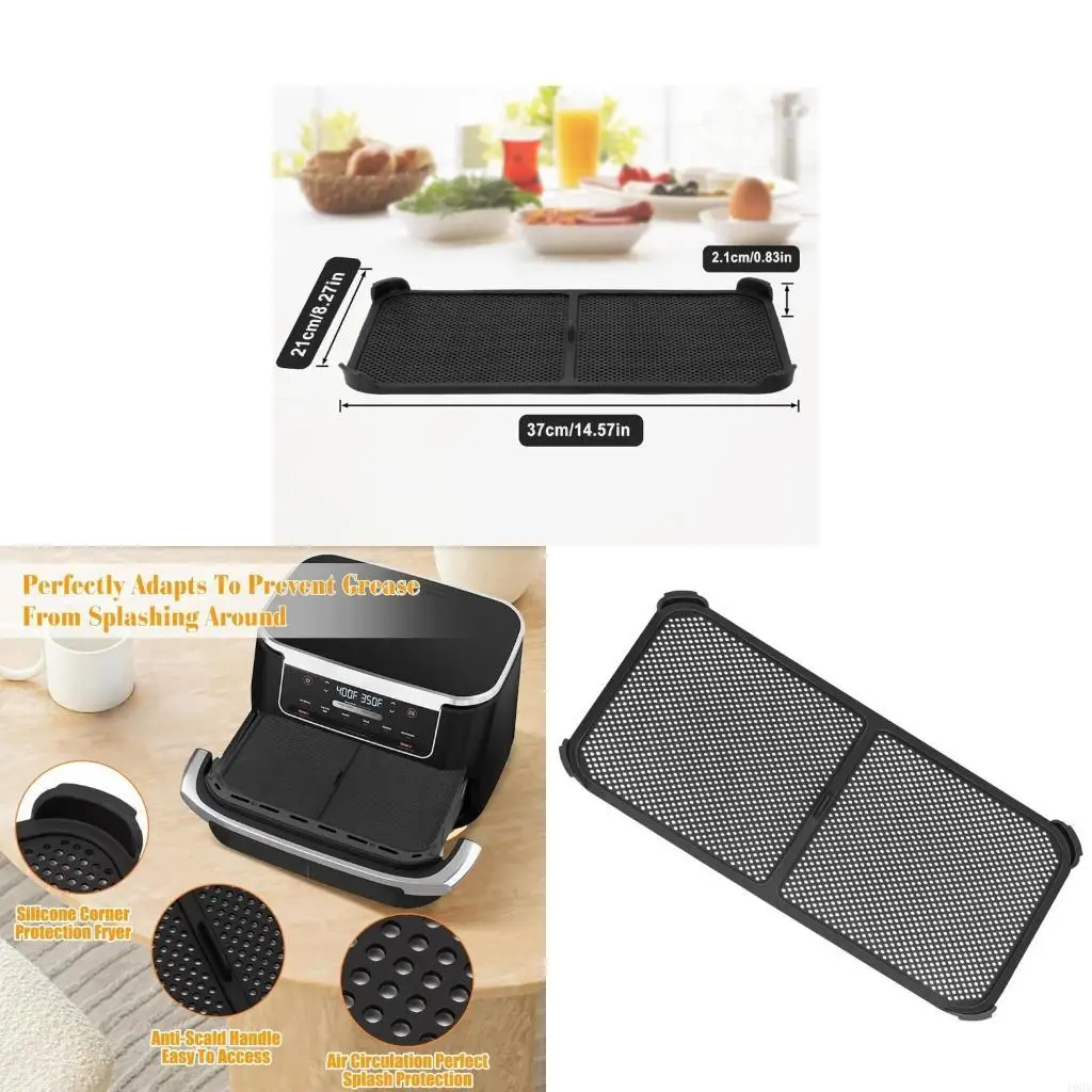 19QE NONSTICK AIR FRYERS 실리콘 뿌리는 공기 흐름 디자인 재사용 가능한 식기 세척기 안전 부엌 용품을 갖춘 쉴드